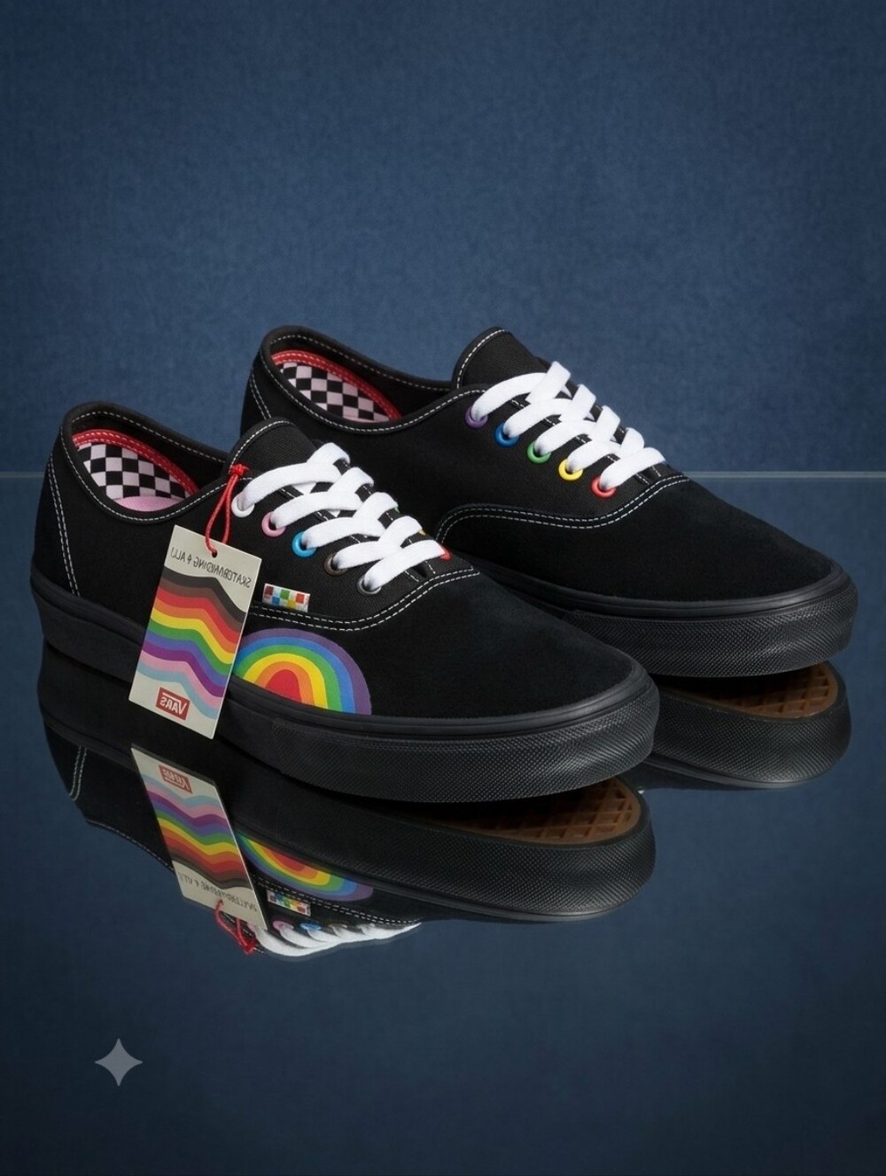 Vans Skate Authentic “Pride Black/Multi” – Size 12 Men / 13.5 Women